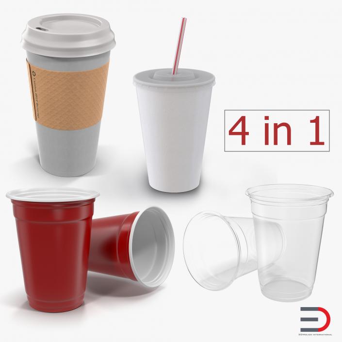 3D Disposable Cups Collection