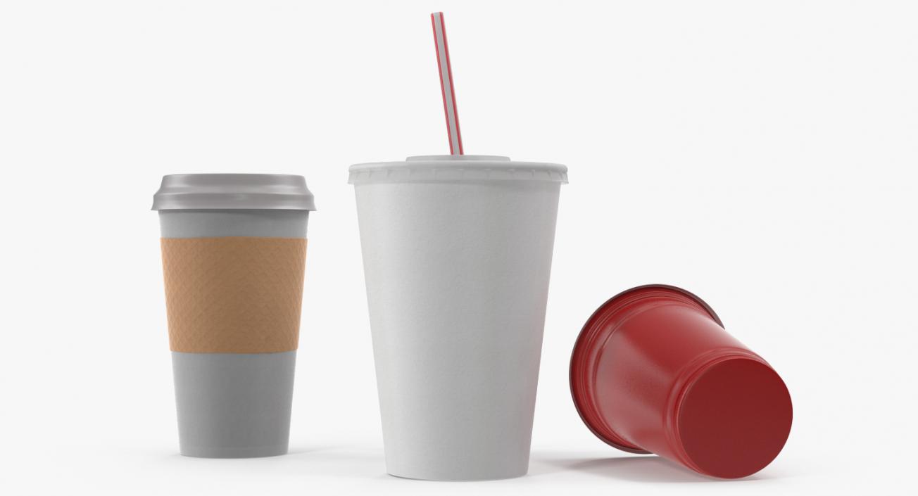 3D Disposable Cups Collection