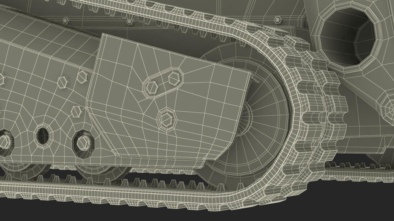 Tracked Skid Steer Bobcat With Dozer Blade Rigged 3D model