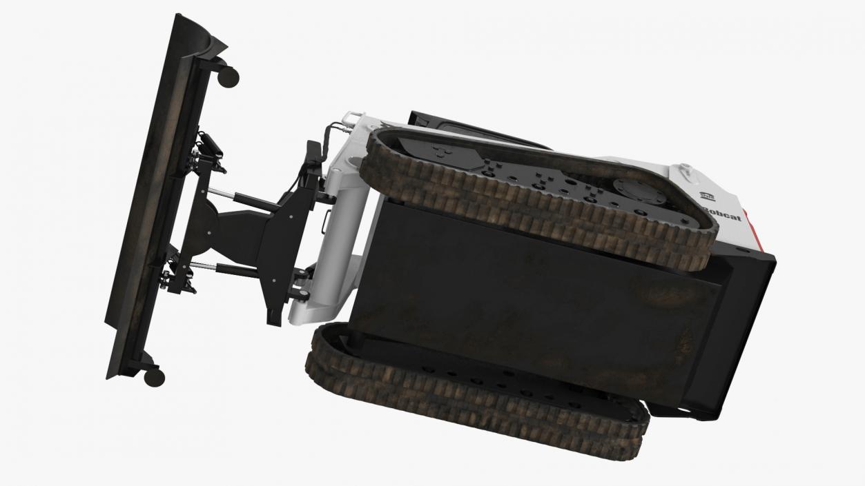 Tracked Skid Steer Bobcat With Dozer Blade Rigged 3D model