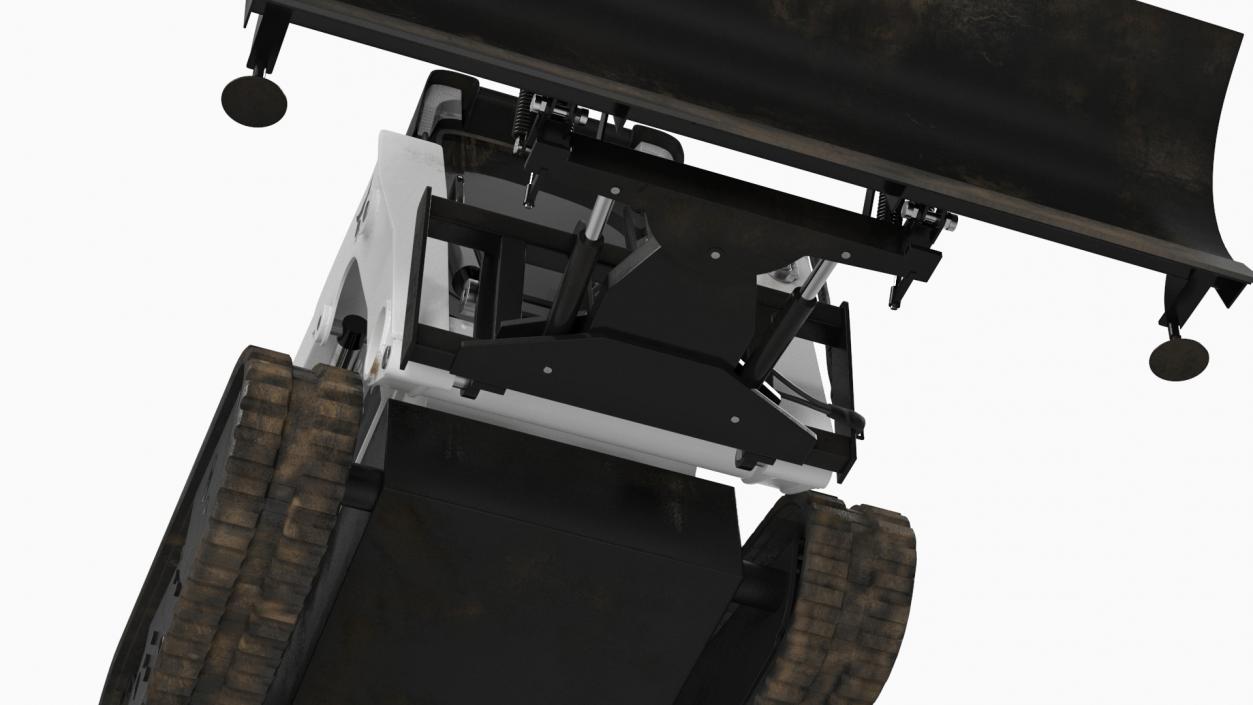 Tracked Skid Steer Bobcat With Dozer Blade Rigged 3D model