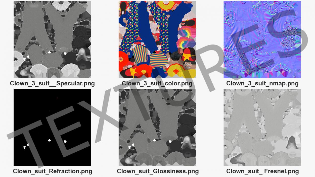 3D Clown Costume model