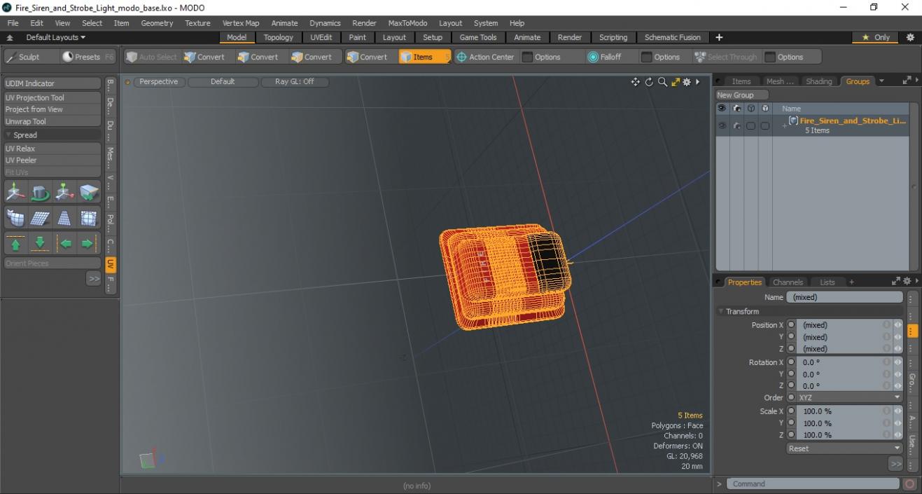 Fire Siren and Strobe Light 3D