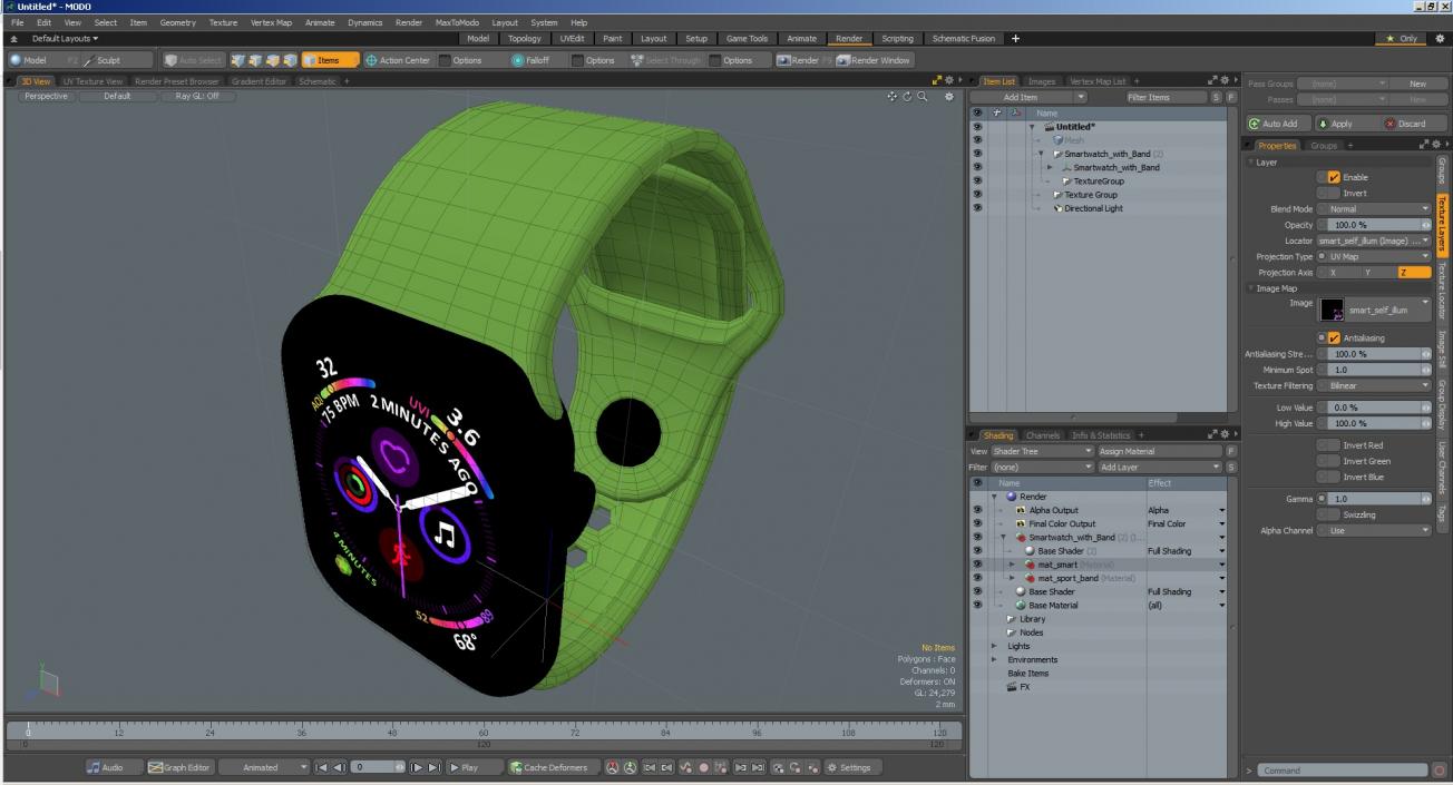 3D model Smartwatch with Band