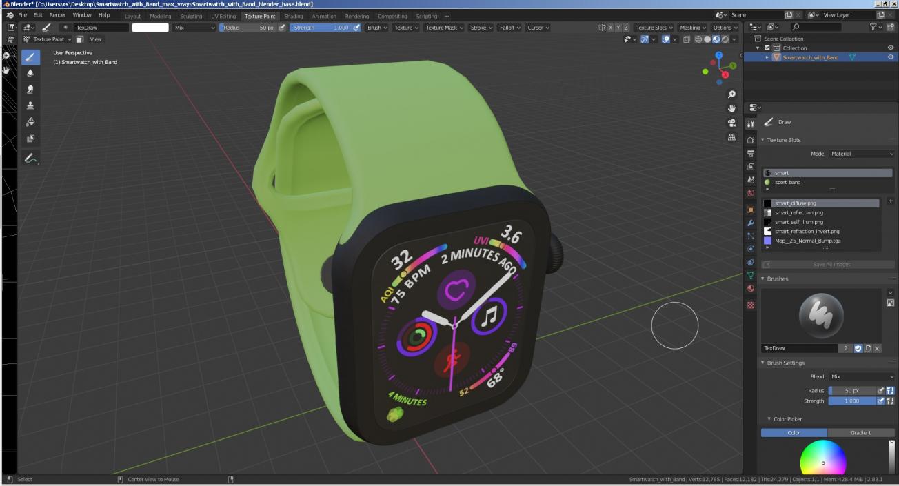 3D model Smartwatch with Band