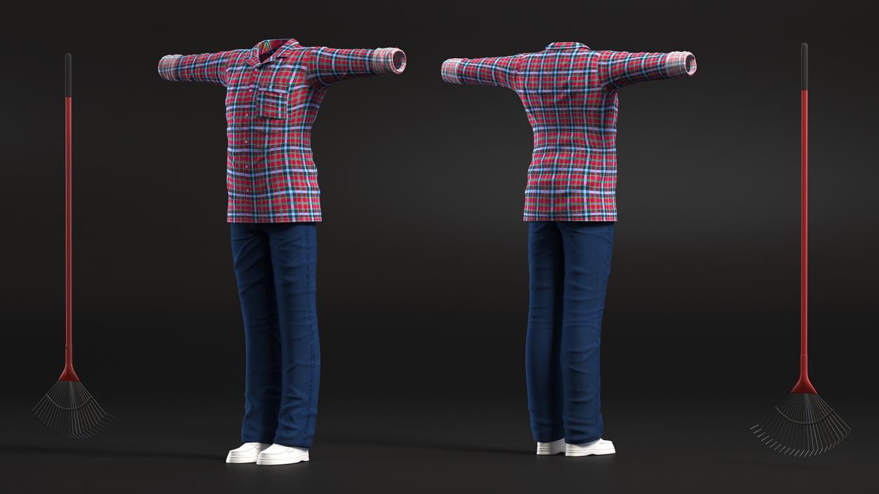 3D Gardener Clothes Set for Men model