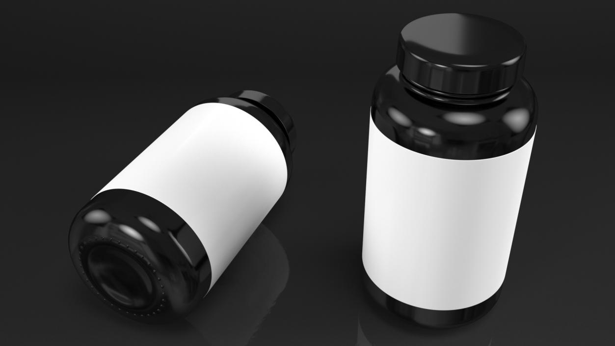 Omega3 Plastic Jar Blank 3D model