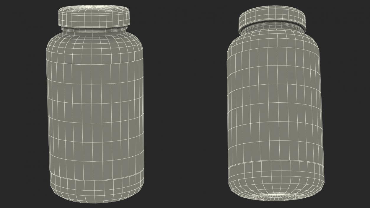 Omega3 Plastic Jar Blank 3D model