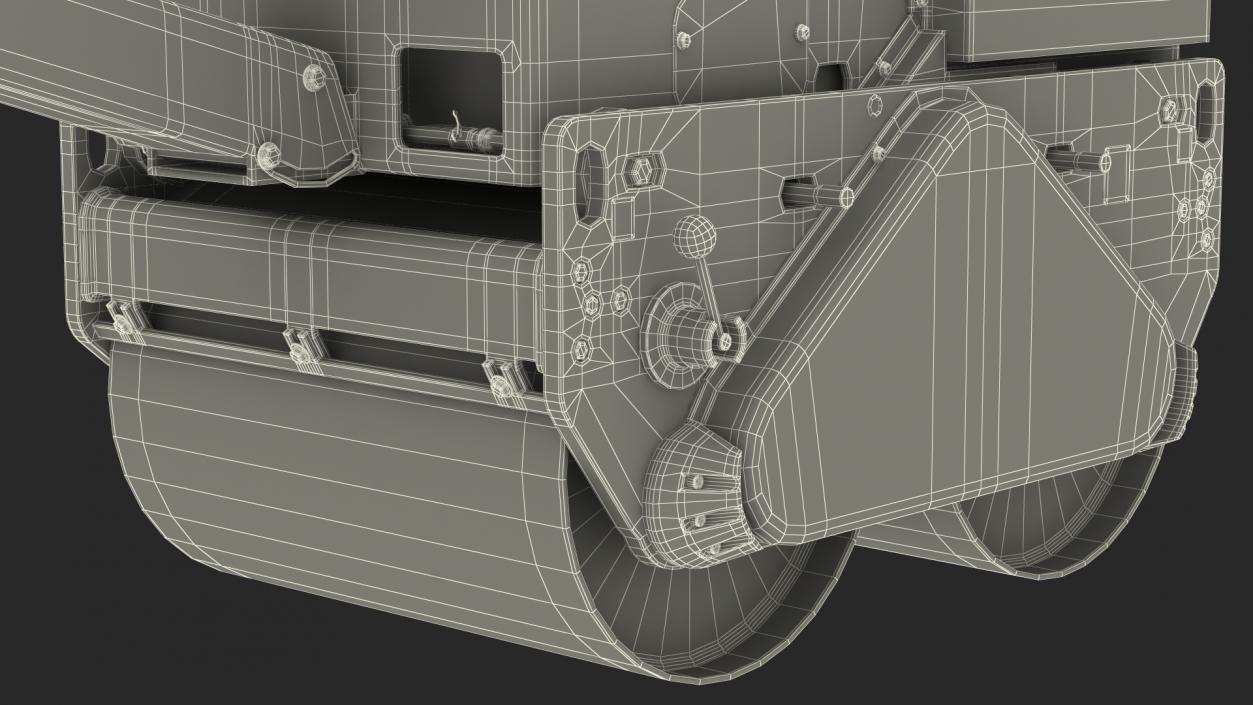 3D Construction Machine Double Roller Rigged