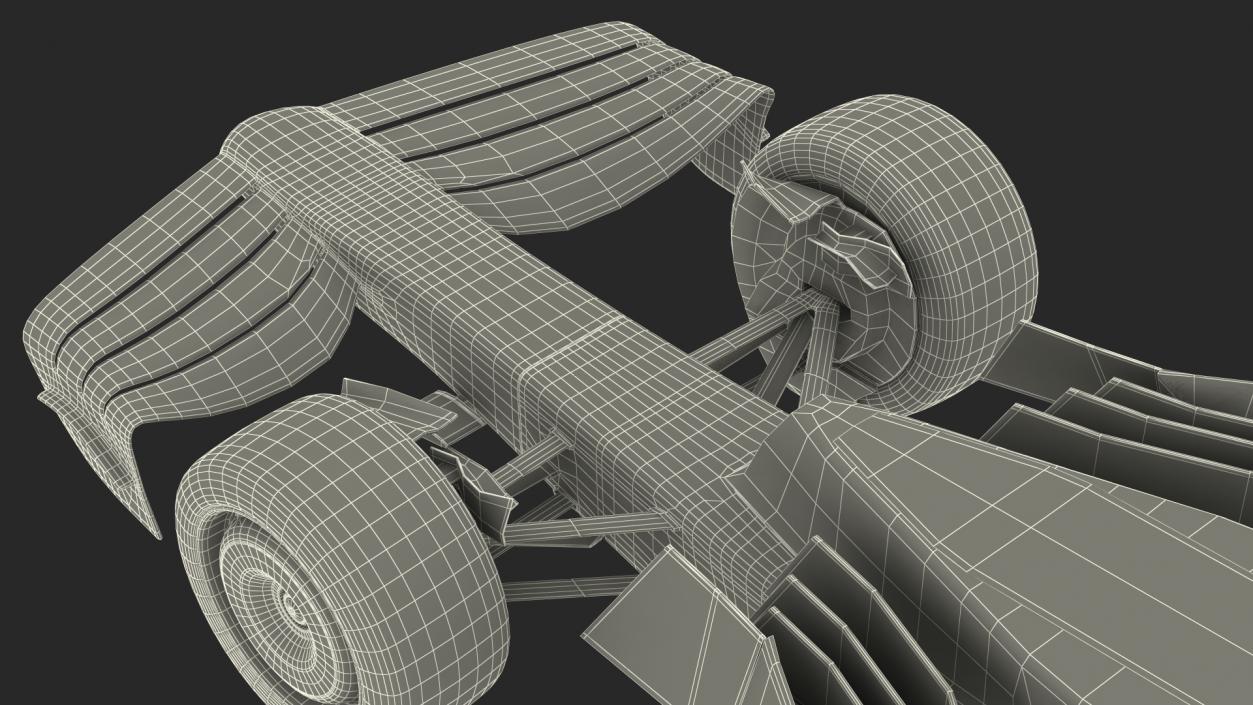 3D Open Wheel Racing Car Rigged model