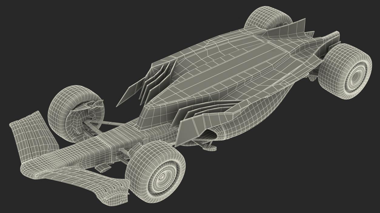 3D Open Wheel Racing Car Rigged model