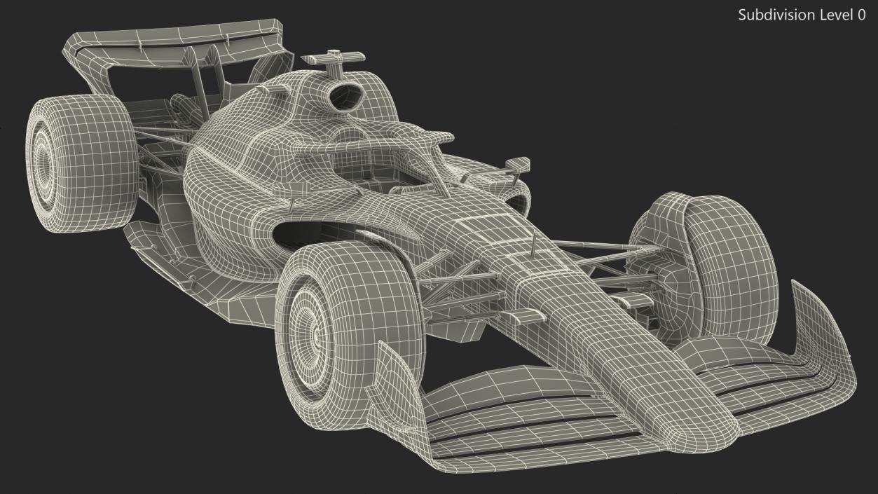 3D Open Wheel Racing Car Rigged model