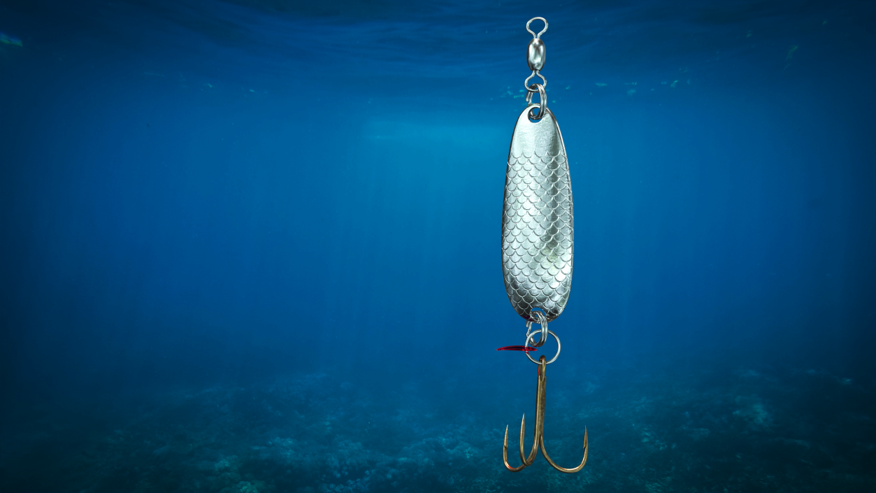 3D Silver Trolling Spoon Lure