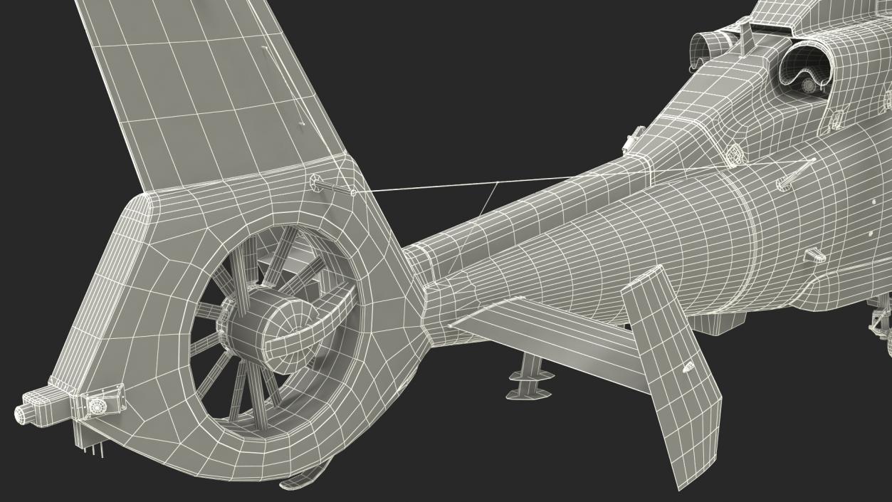 Military Harbin Z-9WZ with Missile 3D model