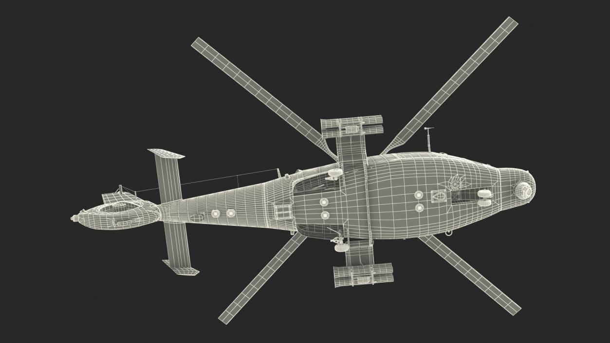 Military Harbin Z-9WZ with Missile 3D model