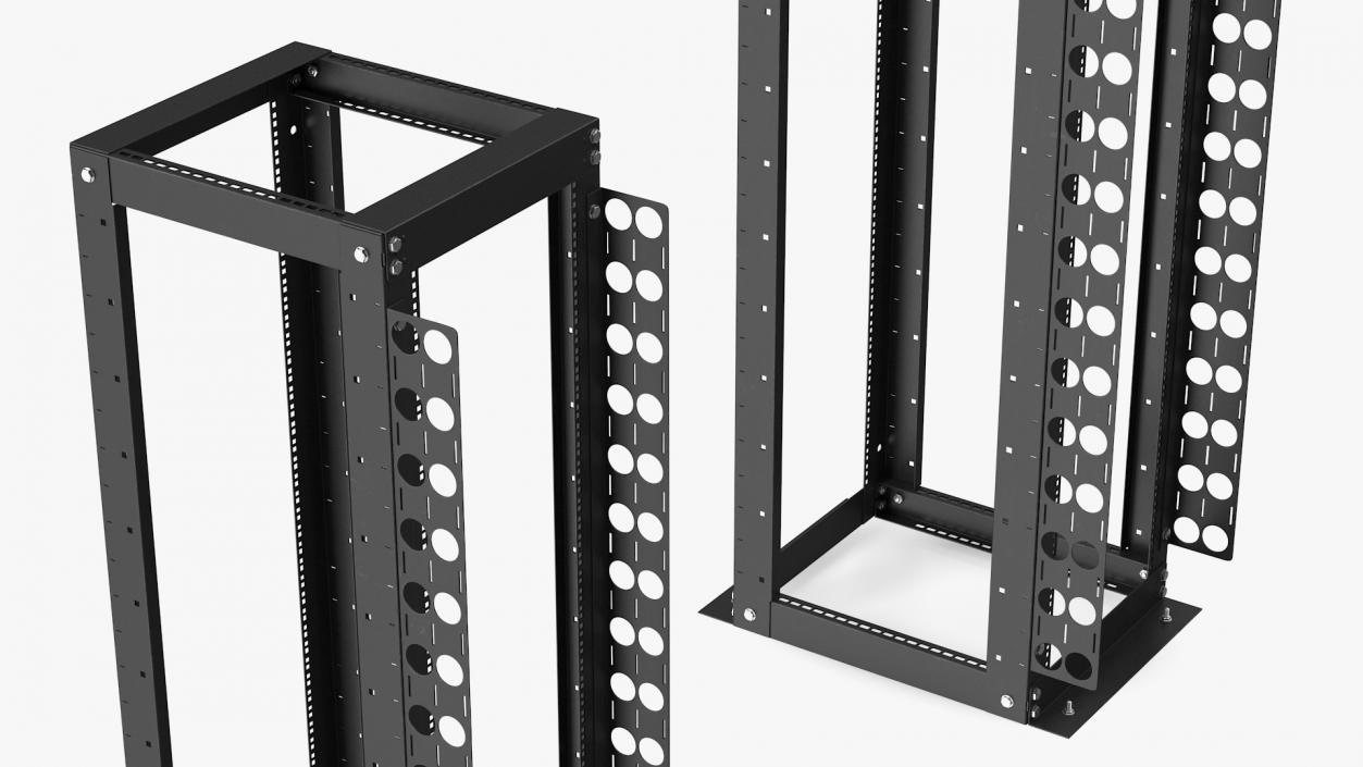 Open Frame Server Rack 50U Empty 3D