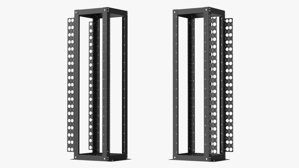 Open Frame Server Rack 50U Empty 3D