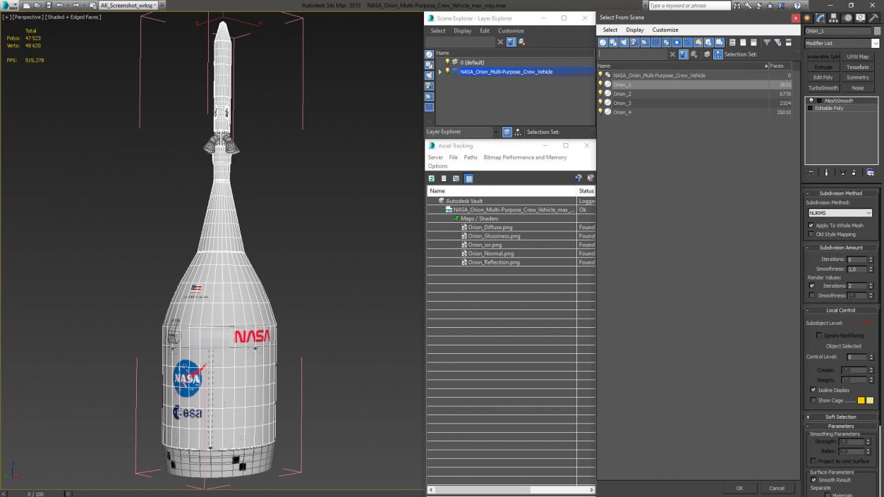 NASA Orion Multi-Purpose Crew Vehicle 3D