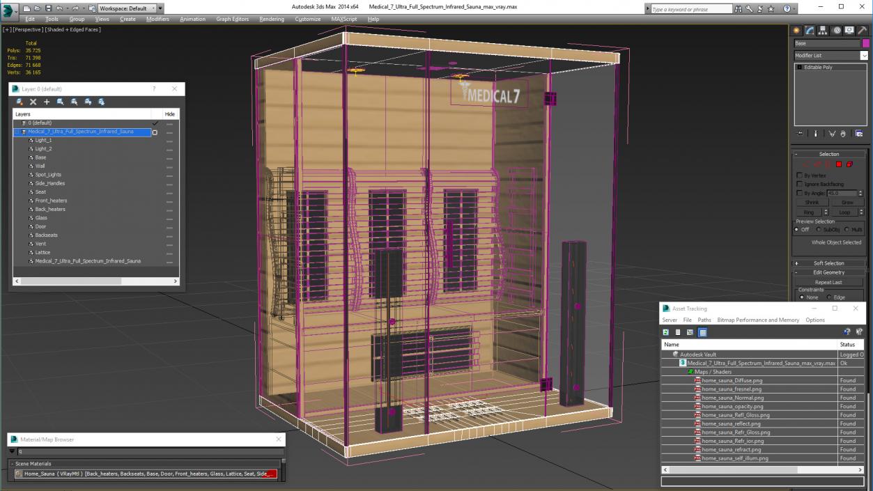 Medical 7 Ultra Full Spectrum Infrared Sauna 3D model