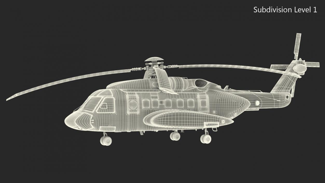 Civil Helicopter Generic 3D model