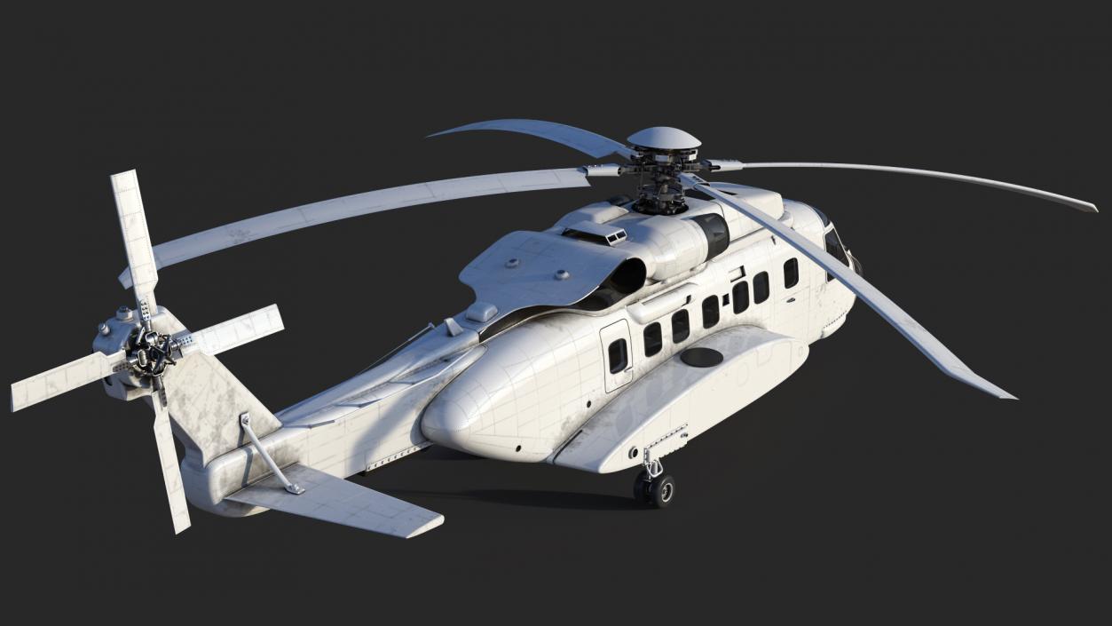 Civil Helicopter Generic 3D model