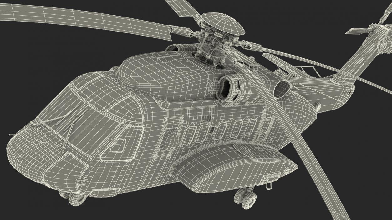 Civil Helicopter Generic 3D model