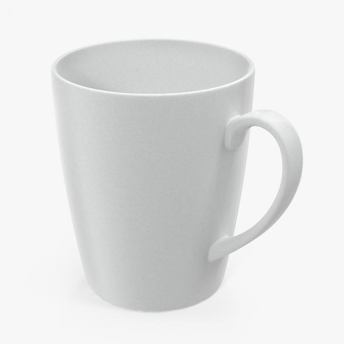 3D Classic Style White Ceramic Mug