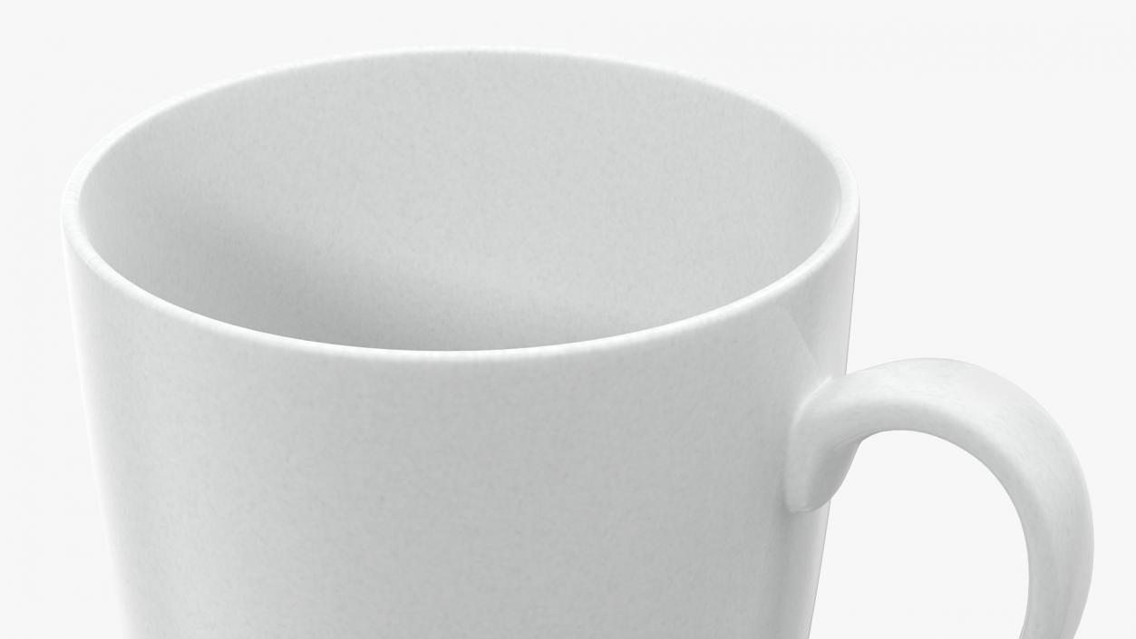 3D Classic Style White Ceramic Mug