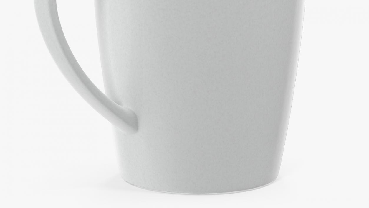 3D Classic Style White Ceramic Mug