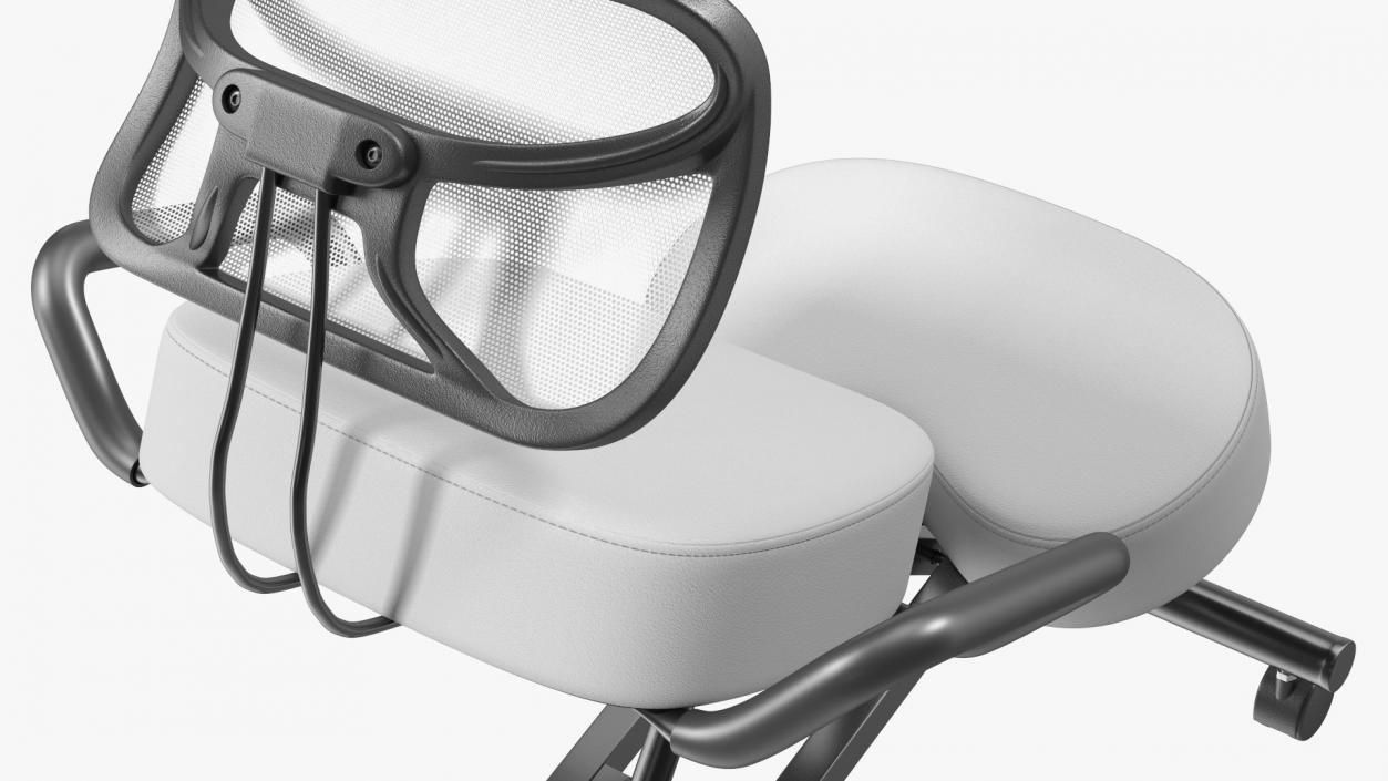 Ergonomic Kneeling Chair with Back Support 3D