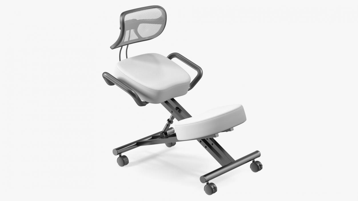 Ergonomic Kneeling Chair with Back Support 3D