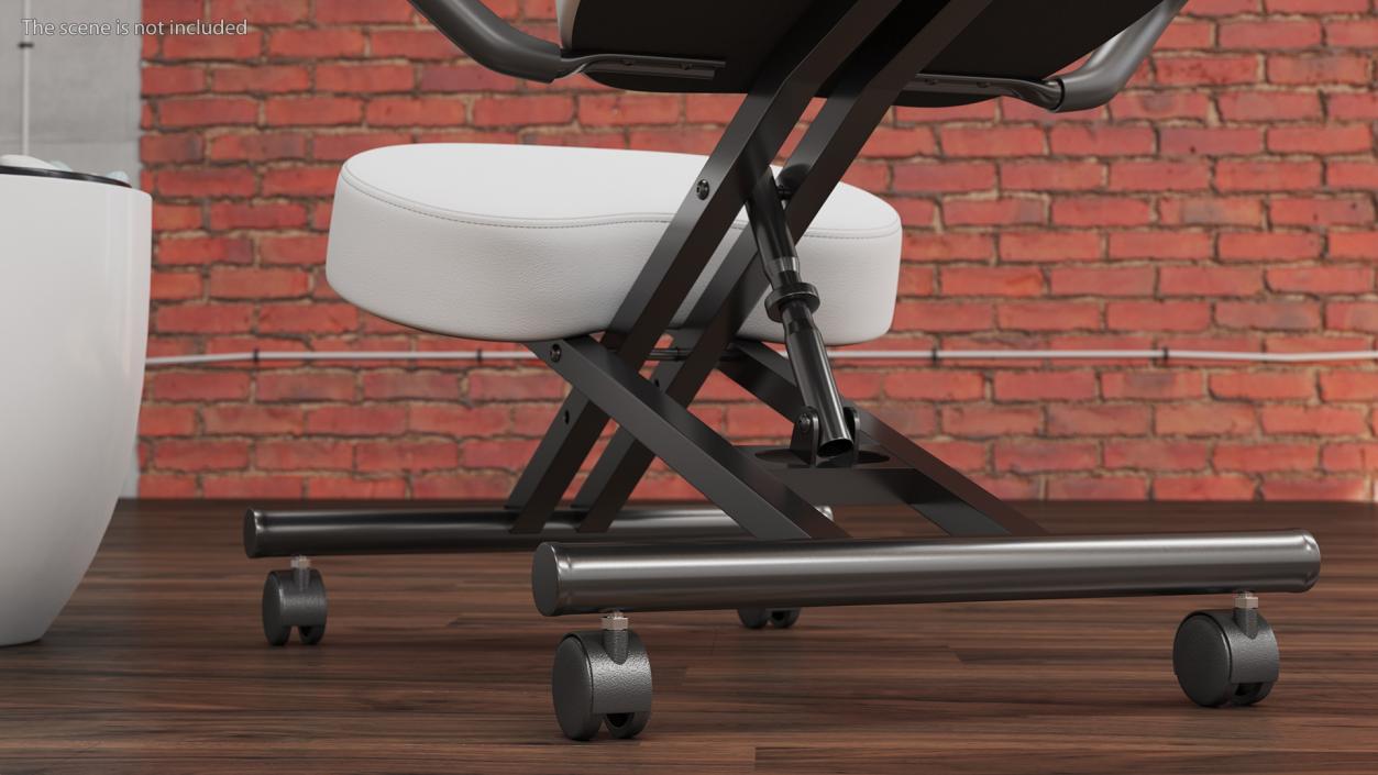 Ergonomic Kneeling Chair with Back Support 3D