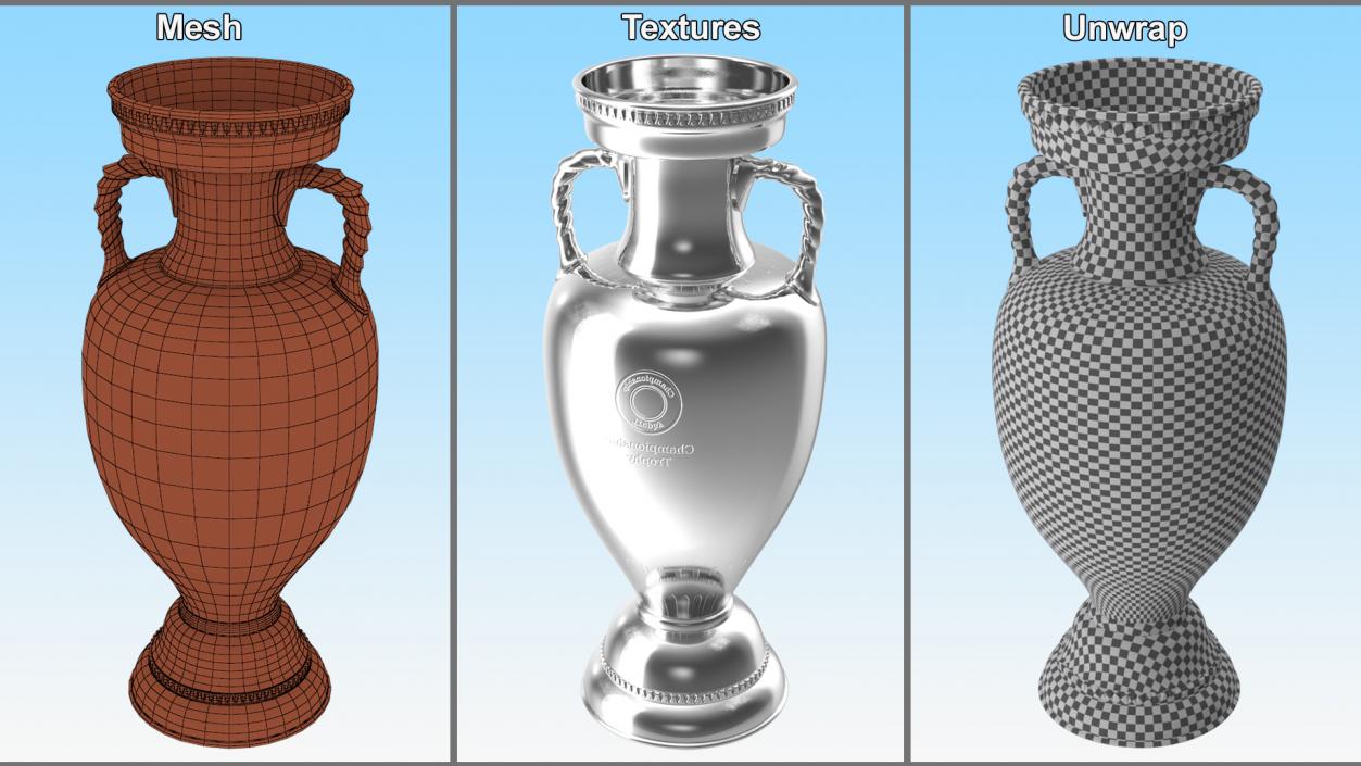 3D Soccer Championship Cup model