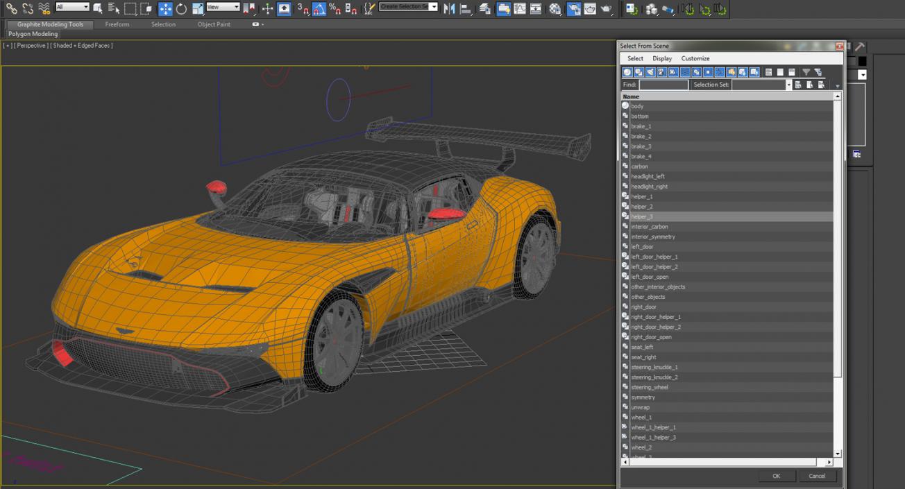 3D Aston Martin Vulcan 2016 Rigged