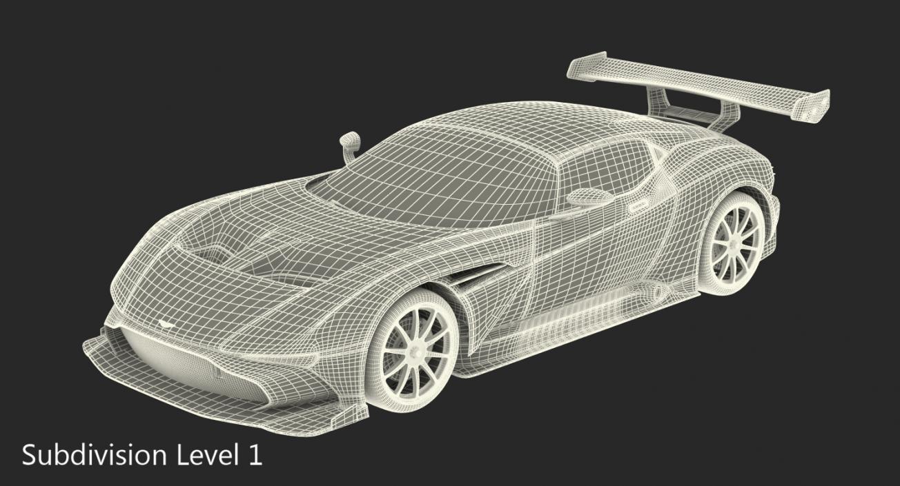 3D Aston Martin Vulcan 2016 Rigged