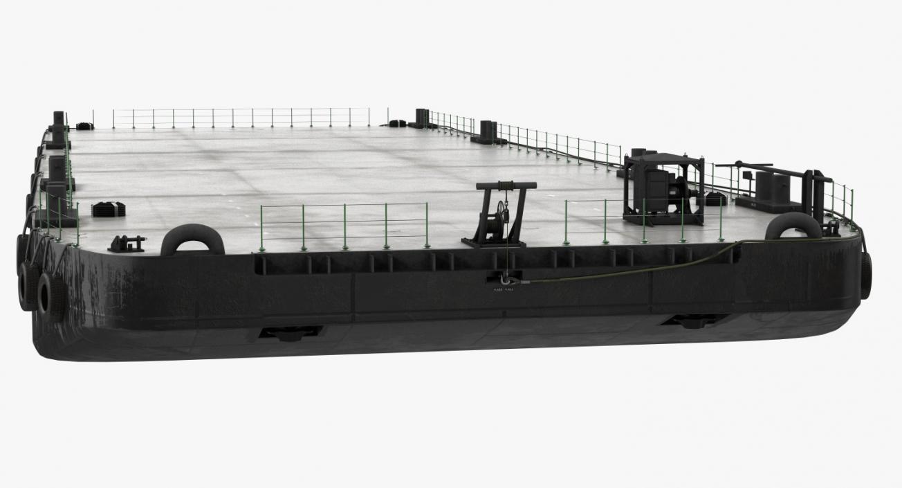 Flat Top Barge 3D model