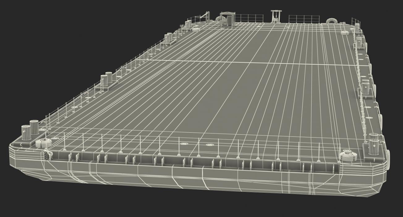 Flat Top Barge 3D model