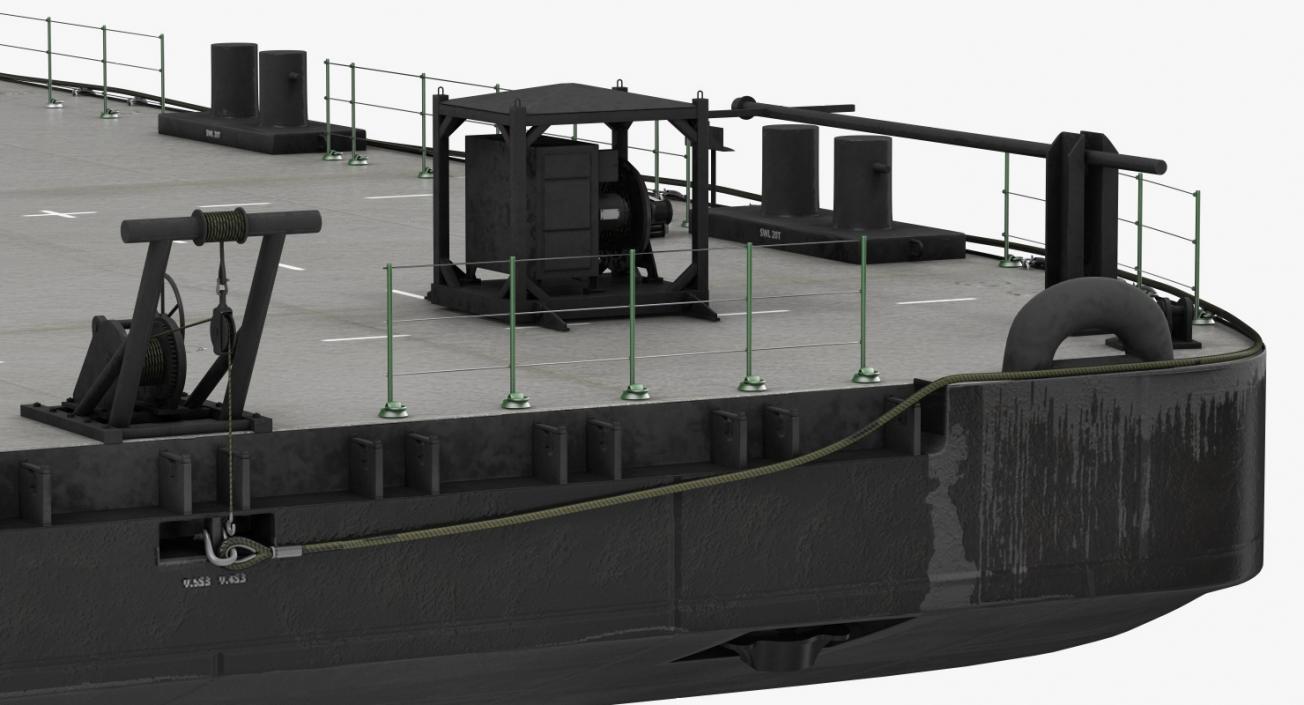 Flat Top Barge 3D model