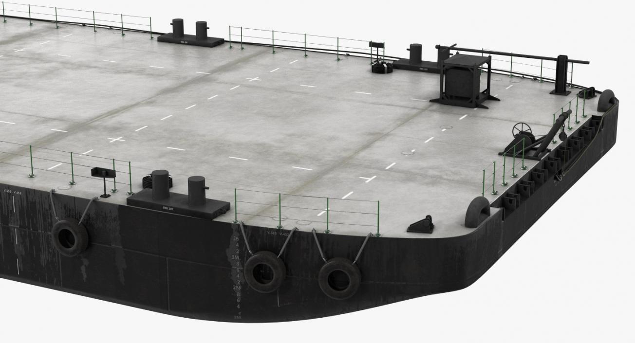 Flat Top Barge 3D model