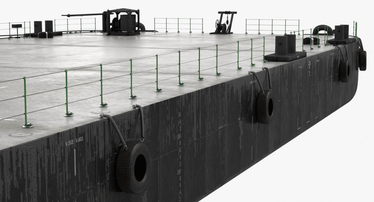 Flat Top Barge 3D model