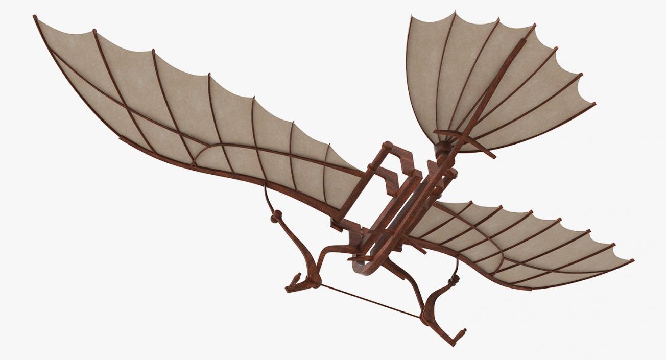 Leonardo Da Vinci Flying Machine Rigged 3D model