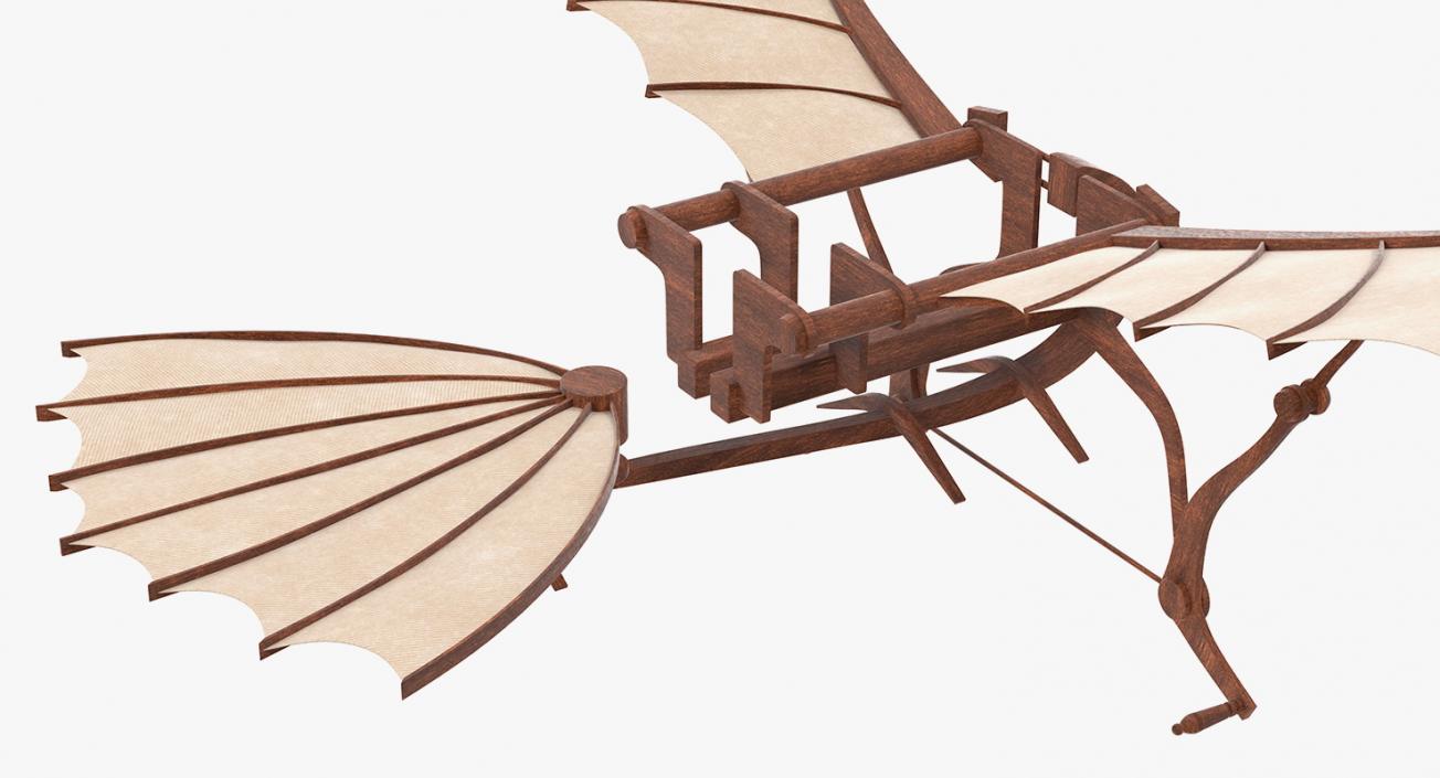 Leonardo Da Vinci Flying Machine Rigged 3D model