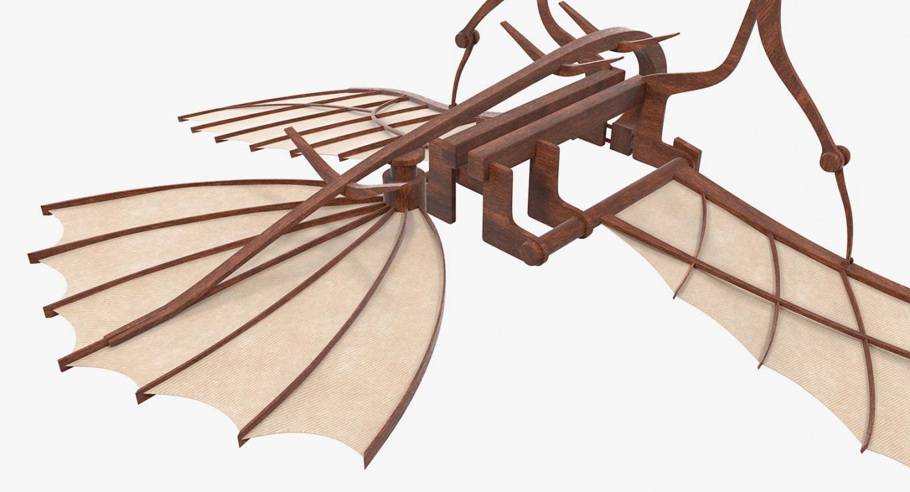 Leonardo Da Vinci Flying Machine Rigged 3D model