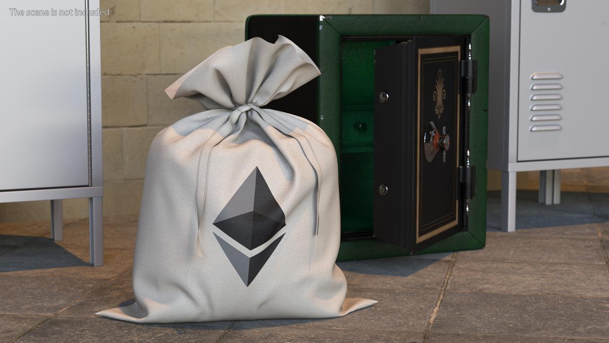 3D Money Bag Ethereum model