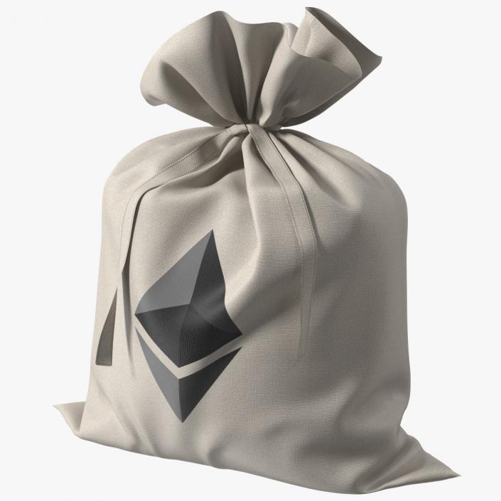 3D Money Bag Ethereum model