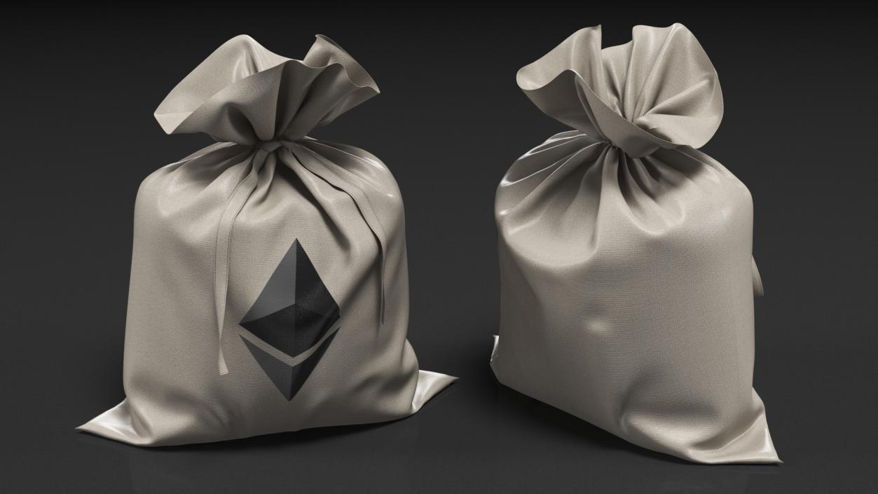 3D Money Bag Ethereum model