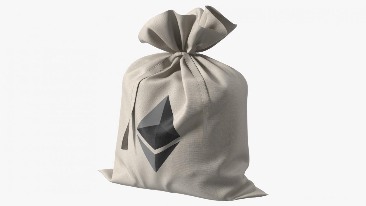 3D Money Bag Ethereum model