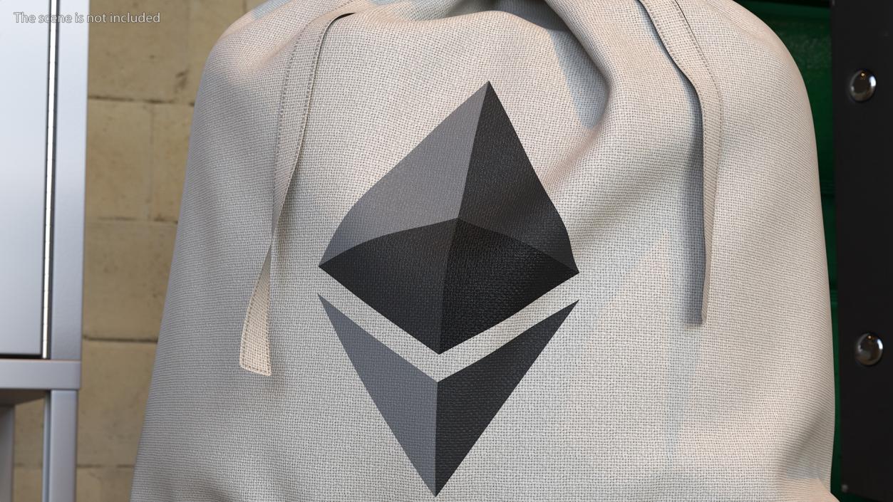 3D Money Bag Ethereum model