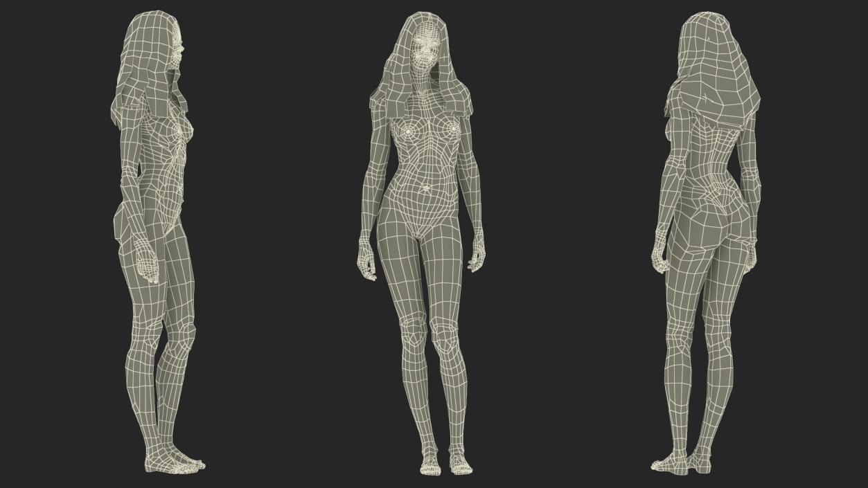 3D model European Woman Nude Style