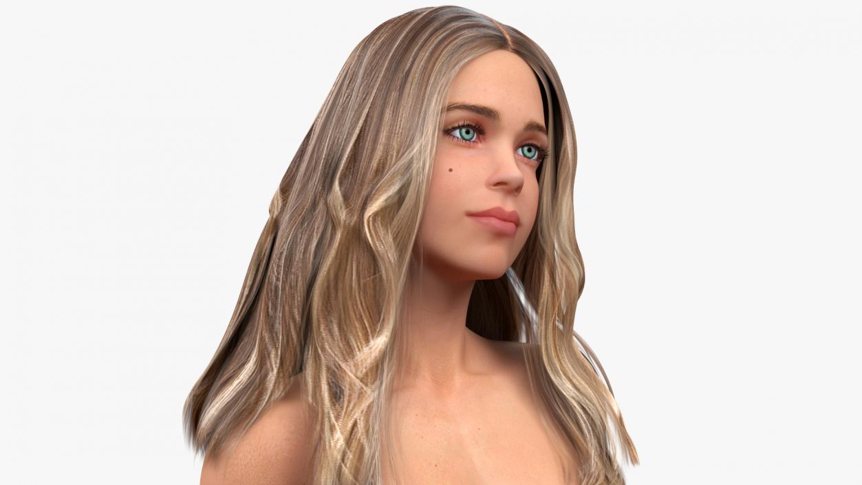 3D model European Woman Nude Style